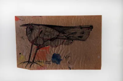 Aldemir Martins - Pássaro - Estudo