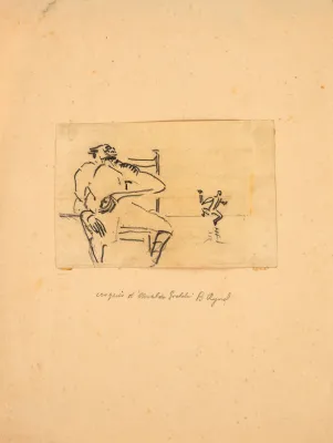 Oswaldo Goeldi - Estudo de Homem Sentado