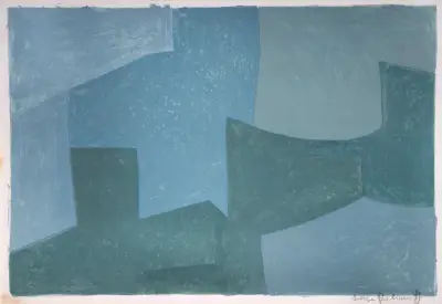 Serge Poliakoff - Composição Azul e Verde