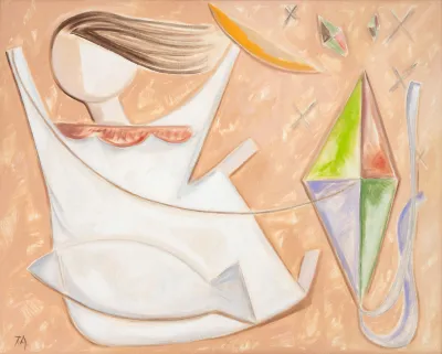 Tito de Alencastro - Figura Com Peixe e Pipa