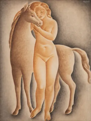 Vicente do Rego Monteiro - Naked And Horse